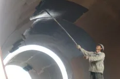 High-Temperature Chloride-Exposure Coating — Coating application inside equipment
