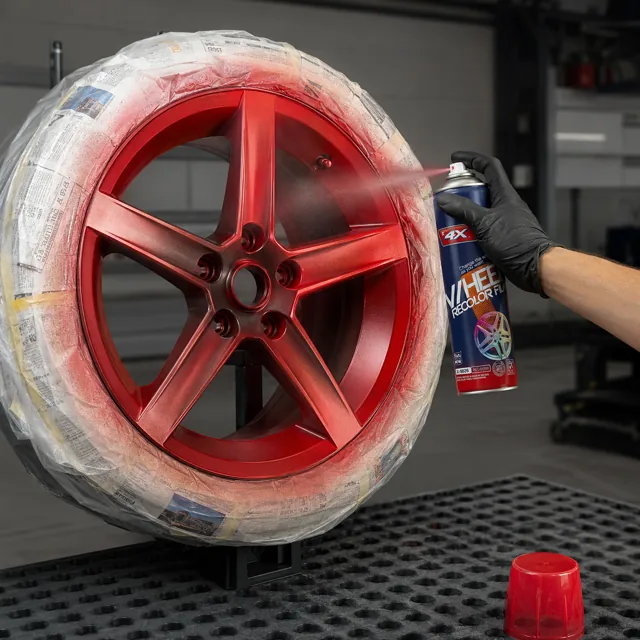 Peelable Wheel Colour Spray — Wheel colour coating application